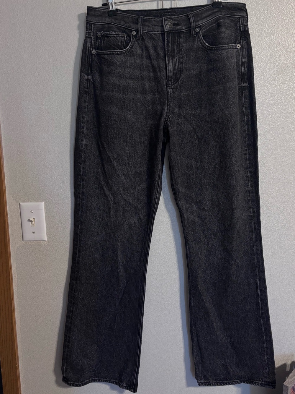 American Eagle Outfitters Black Wide-Leg Jeans
